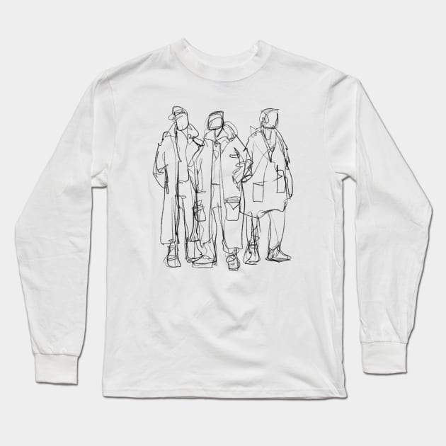 3 Homies Long Sleeve T-Shirt by Steeze Abiola